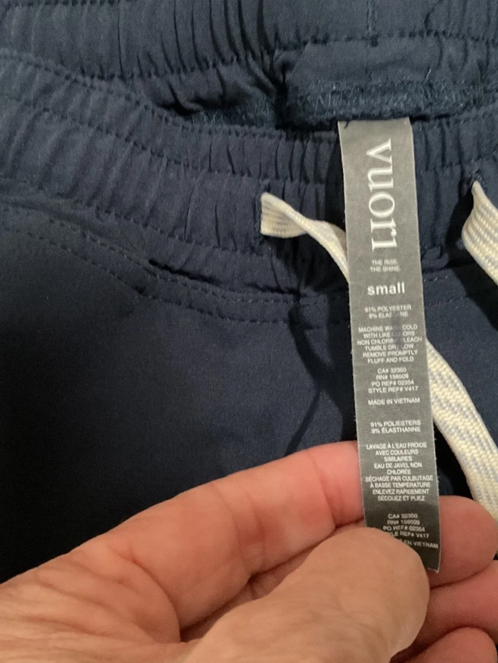 Vuori Navy Blue Joggers SzSmall